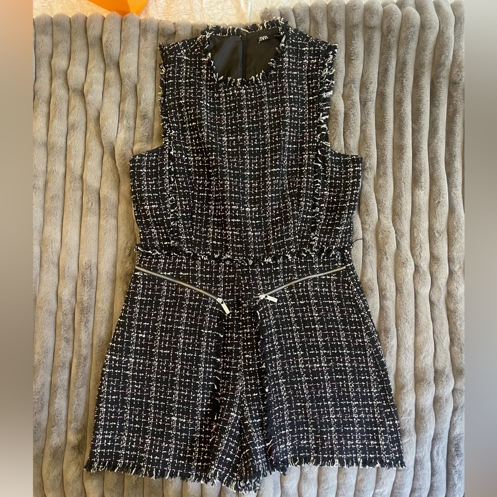 Zara tweed jumpsuit 
Brand new 
#zara #work #office #woman